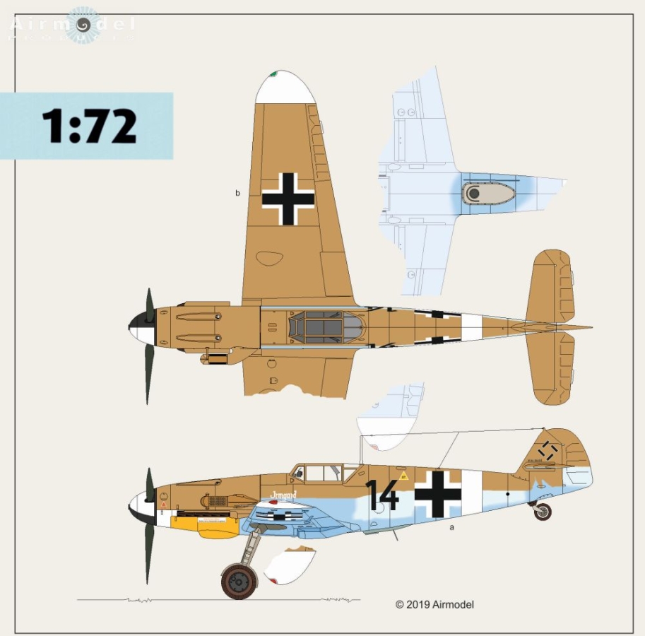 Messerschmitt Bf 109 G-2 / Trop 2.(H)/14 Aufklärer Umbausatz 1/72